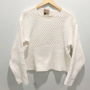 Eileen Fisher white cotton sweater